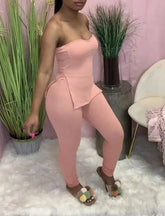 Sexy and Comfortable 2-Piece Loungewear Set for Stylish Relaxation - Himpall